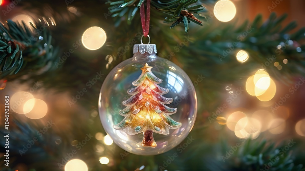 christmas tree with baubles christmas tree with baubles