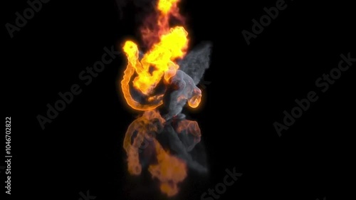 man in the flames breakdancing