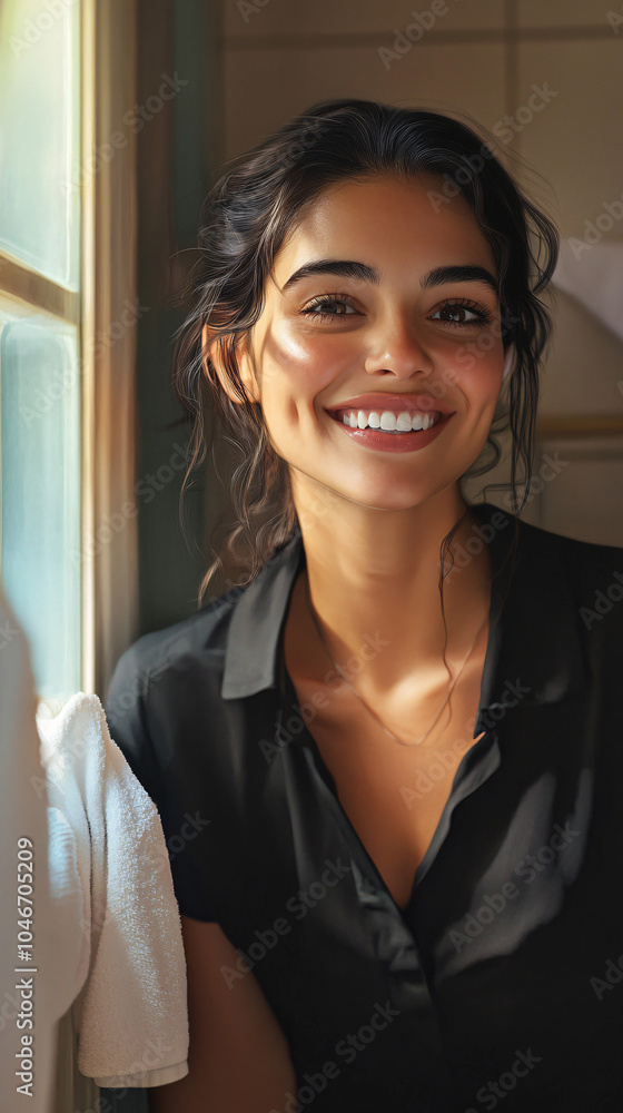 High-quality crop photo of skincare and cosmetics concept with copy space for text. Woman with beautiful face touching healthy facial skin portrait. Beautiful happy girl model with natural
High-quality crop photo of skincare and cosmetics concept with copy space for text. Woman with beautiful face touching healthy facial skin portrait. Beautiful happy girl model with natural