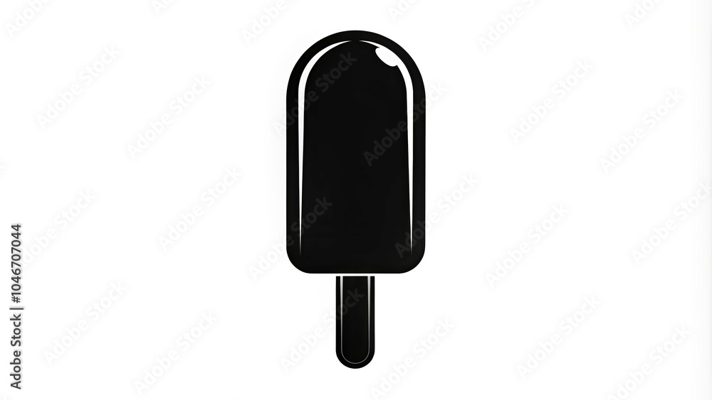Black and White Popsicle Silhouette Icon for Graphic Design, Minimalist Artwork, Vector Illustration, Summer Vibes, Cold Treats, Dessert Icon, Simple Design Elements Black and White Popsicle Silhouette Icon for Graphic Design, Minimalist Artwork, Vector Illustration, Summer Vibes, Cold Treats, Dessert Icon, Simple Design Elements