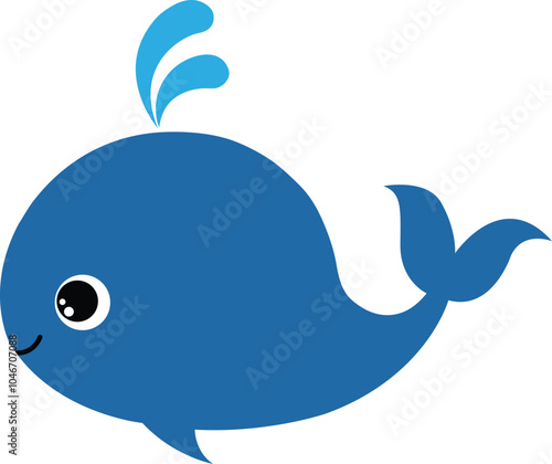 cute whale vector illustration