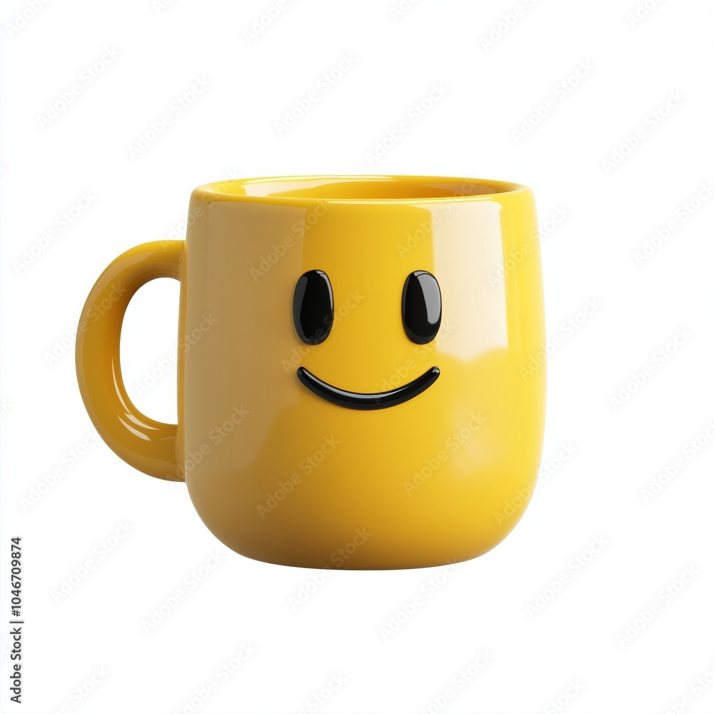 3D bright hot drink mug emoji isolated on a white background for winter vibes 3D bright hot drink mug emoji isolated on a white background for winter vibes