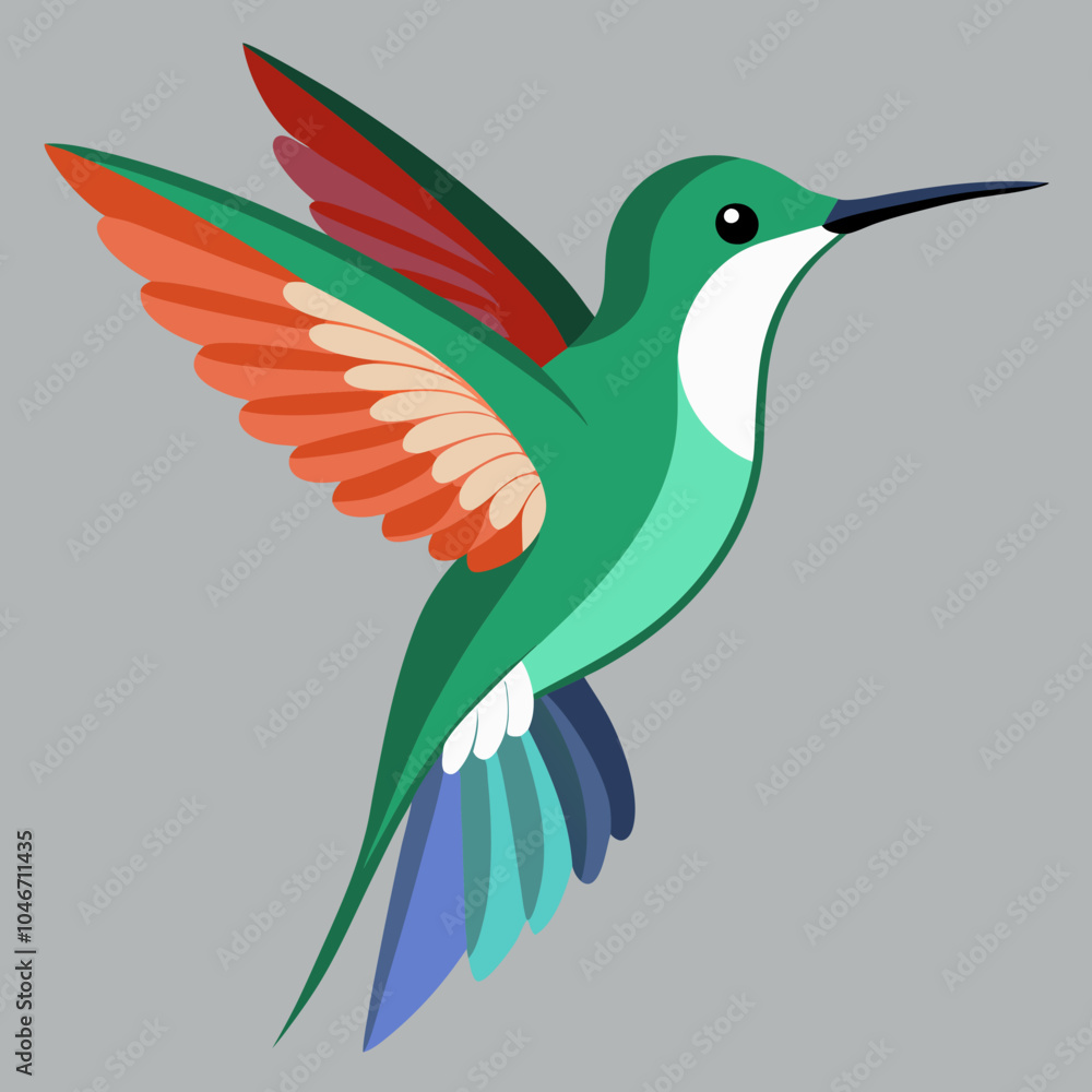 Fototapeta premium hummingbird and flower