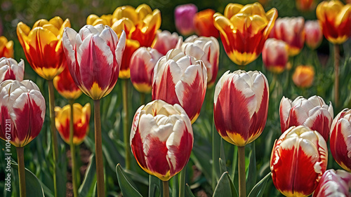 Tulip spring flowers bloom nature field garden