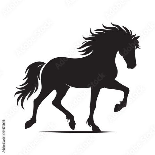 Horse Silhouettes - Vector Illustration.