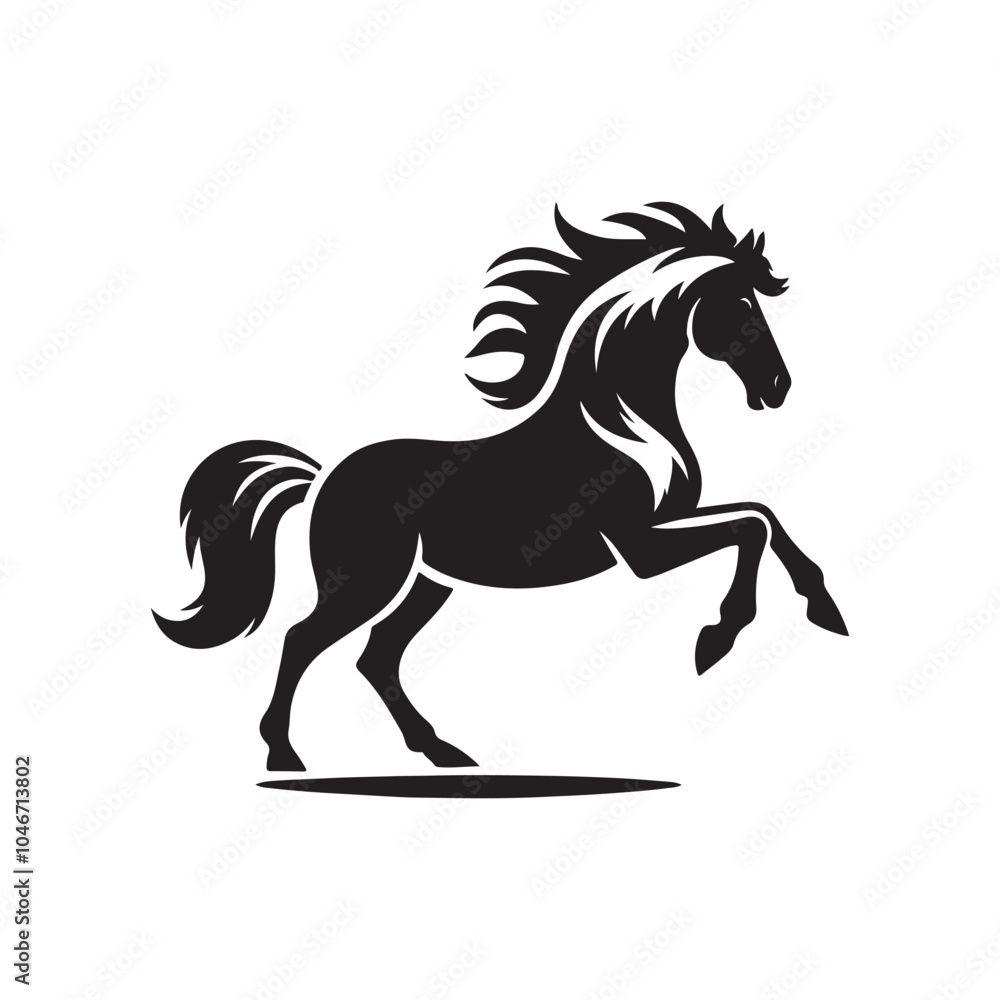 Obraz premium Horse Silhouette Vector Art Collection.