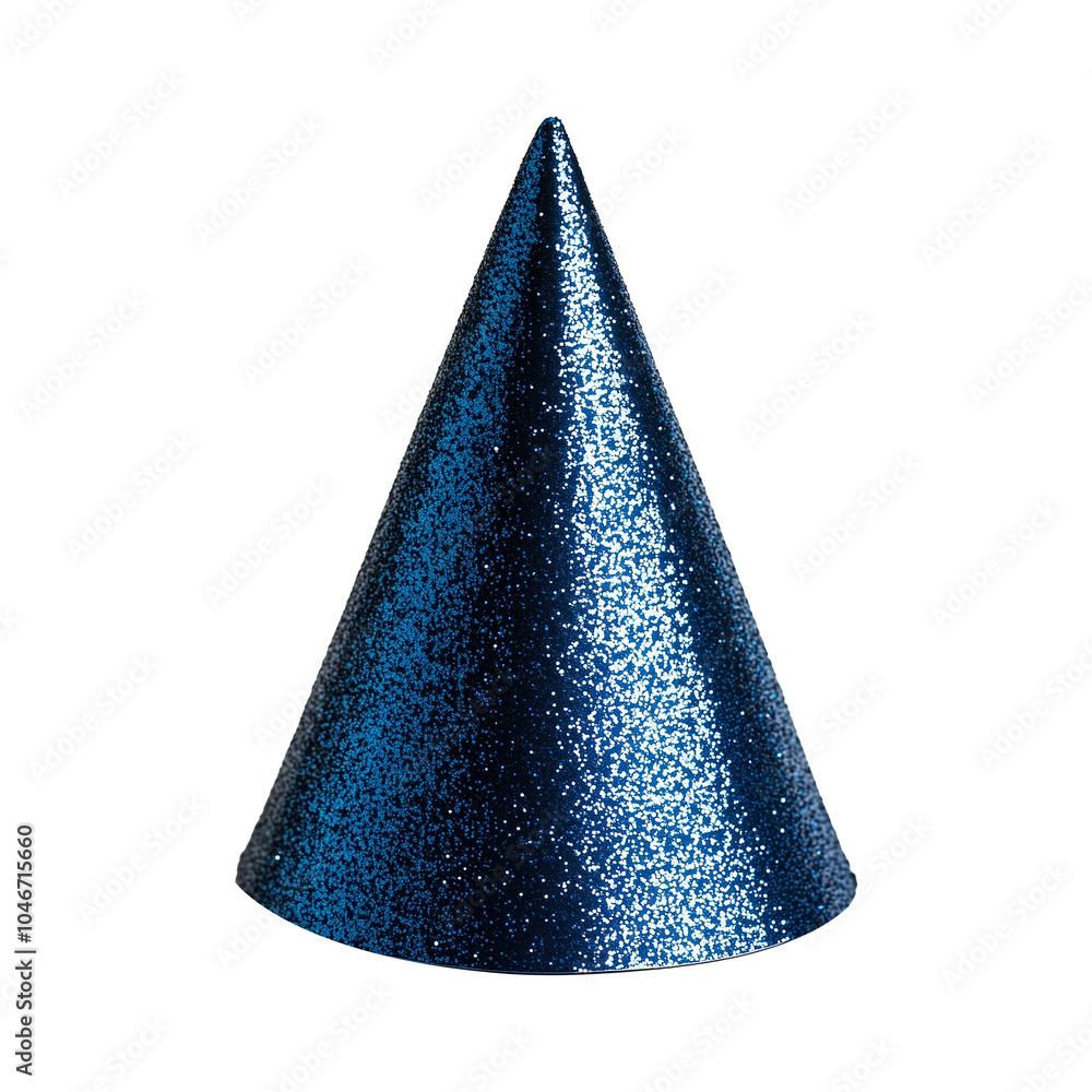 blue glitter party hat isolated on transparent or white background blue glitter party hat isolated on transparent or white background