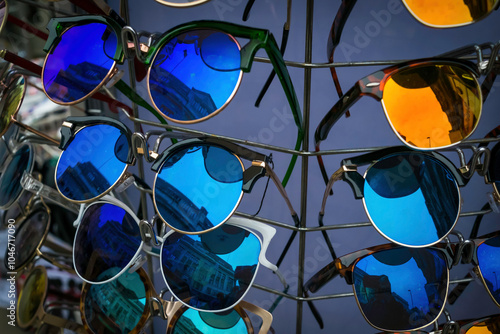 Blue and Orange Lenses in sunglasses for sale