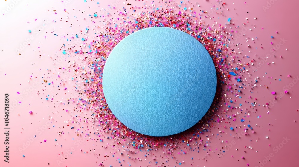 Colorful Celebration Background with Confetti on a Soft Pink Background Colorful Celebration Background with Confetti on a Soft Pink Background