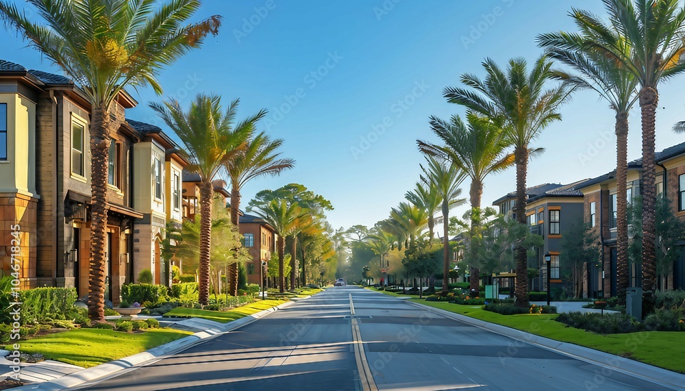 Fototapeta premium Mixed-Use Community Development, detailed plan of a mixed-use community where residential, commercial, Include virtual layouts of streets,