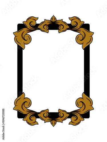 SIMPLE ORNAMENT ON A RECTANGULAR LINE IN GOLD