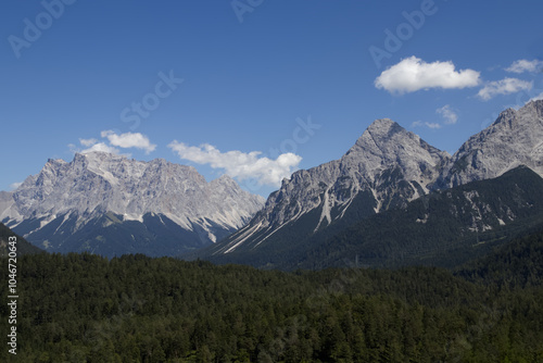 Wallpaper Mural View of mountain peaks against the sky Torontodigital.ca