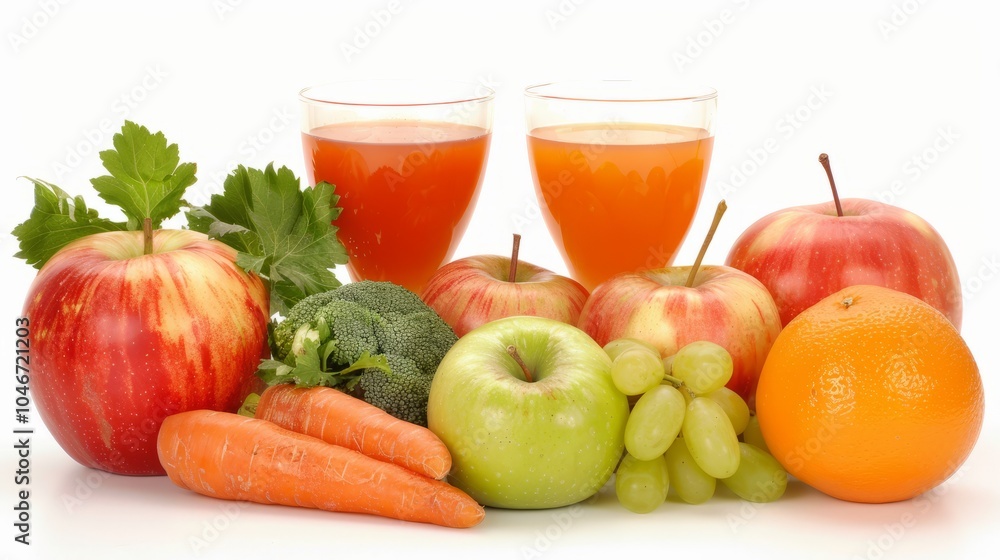 Fresh fruit and juice, a healthy and delicious choice. Fresh fruit and juice, a healthy and delicious choice.