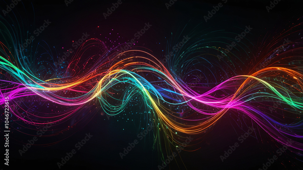 Abstract Neon Light Patterns in Vivid Colors Abstract Neon Light Patterns in Vivid Colors
