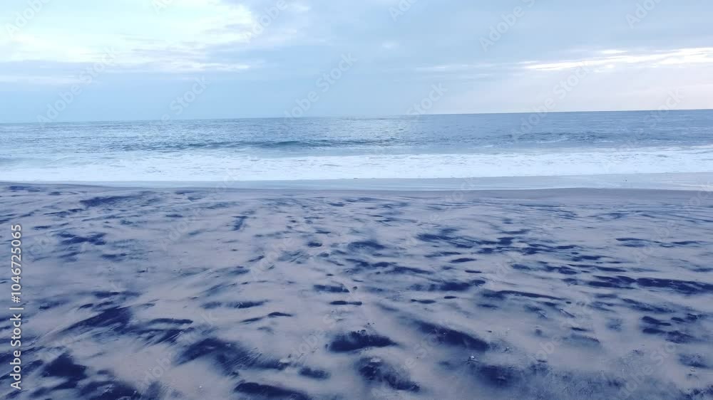 Calm coastal area with out people, Beautiful sea waves, Arabian sea Calm coastal area with out people, Beautiful sea waves, Arabian sea