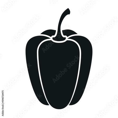 pepper silhouette vector art white background