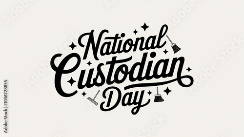 National custodian day lettering, party greeting card, calligraphy poster, generative AI