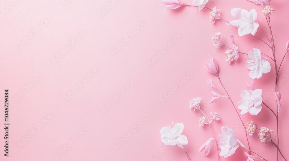 Photo of, Pink background with soft gradients and floral elements for design, banner template Photo of, Pink background with soft gradients and floral elements for design, banner template