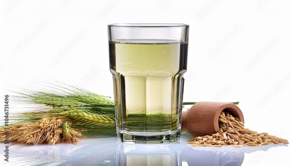 Fototapeta premium Barley Water on white background isolated. Beverage. Drink.