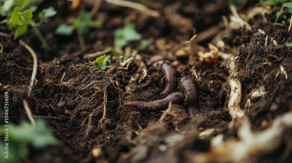 A close-up of rich, healthy soil full of roots, organic matter, and earthworms, highlighting the benefits of regenerative farming. A close-up of rich, healthy soil full of roots, organic matter, and earthworms, highlighting the benefits of regenerative farming.