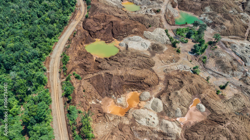 Nickel extraction, effects on environment, East Sulawesi, Indonesia.