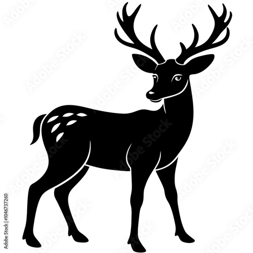 silhouette of deer