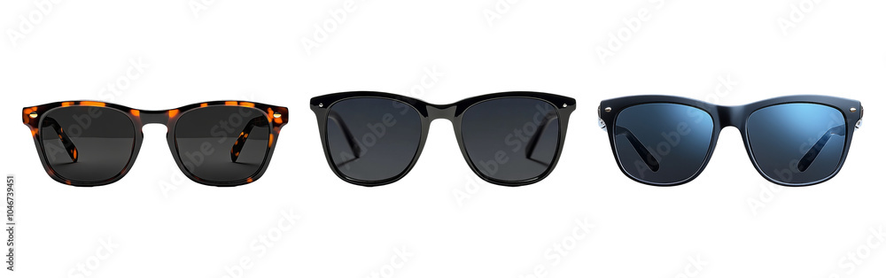 Stylish Sunglasses on Transparent Background Stylish Sunglasses on Transparent Background