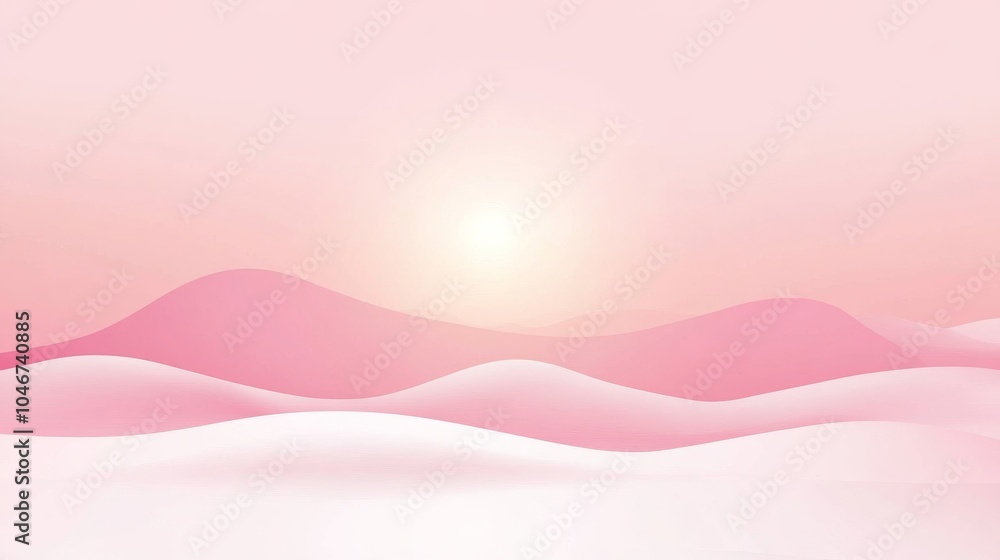 Photo of, Pink background with soft gradients and serene landscapes for design, banner template Photo of, Pink background with soft gradients and serene landscapes for design, banner template