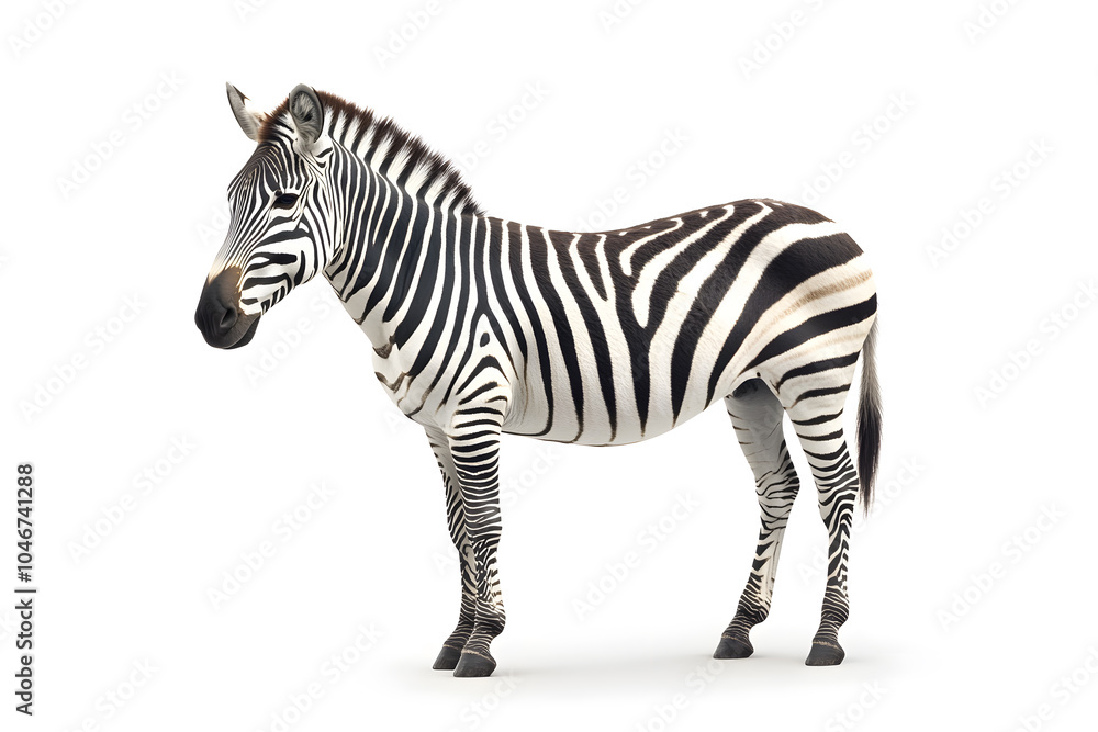 Zebra isolated on white background Zebra isolated on white background