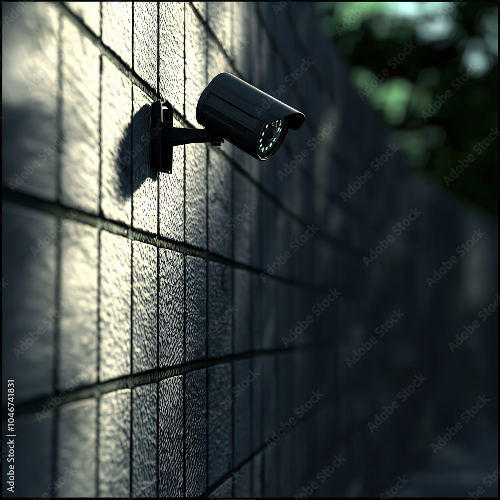 Obraz premium Exploring the Security Landscape A Close-Up on Surveillance Technology and Its Impact
