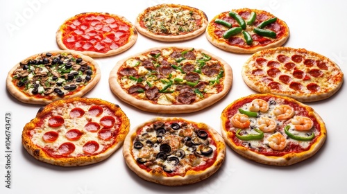 The Assortment of Delicious Pizzas