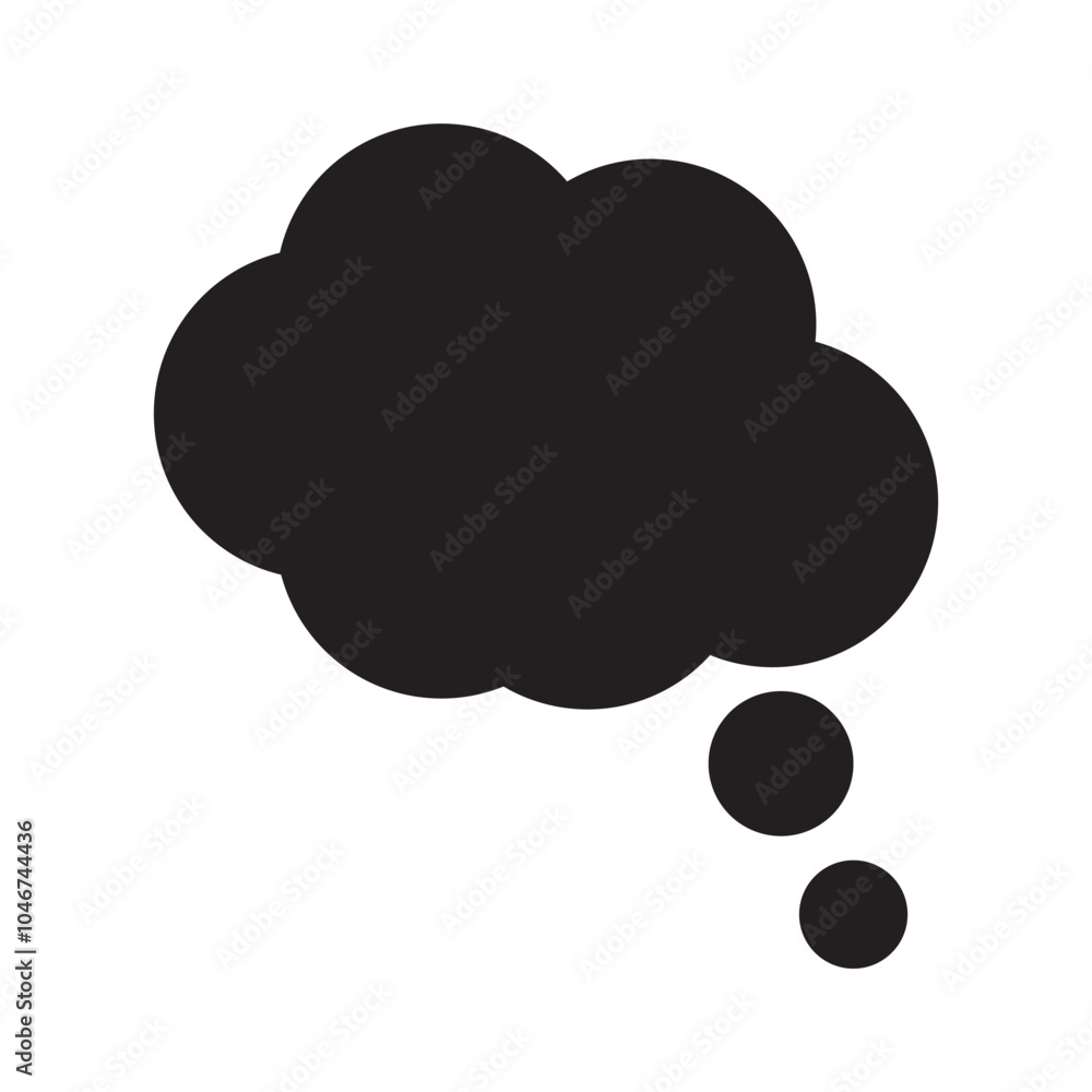 black and white speech bubble icon. Think or speech bubble icon. Thought Comic Speech bubble vector illustration. black and white speech bubble icon. Think or speech bubble icon. Thought Comic Speech bubble vector illustration.