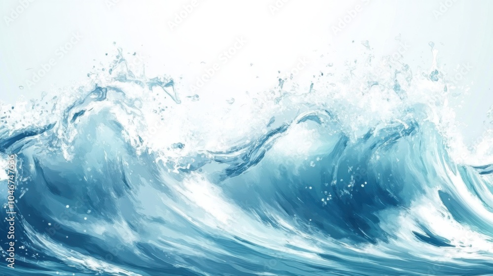 Cool and Breezy Abstract Summer Wave Design Cool and Breezy Abstract Summer Wave Design