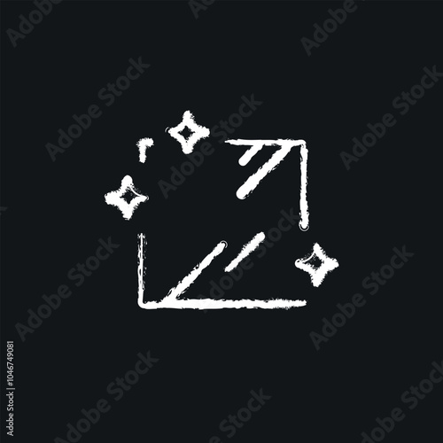 Glass material chalk icon. Thin line customizable illustration. Contour symbol. Vector isolated outline drawing.