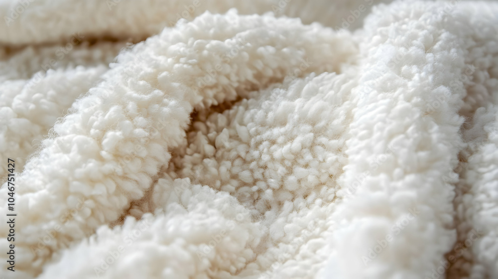 Soft White Plush Texture Close-Up Shot Soft White Plush Texture Close-Up Shot