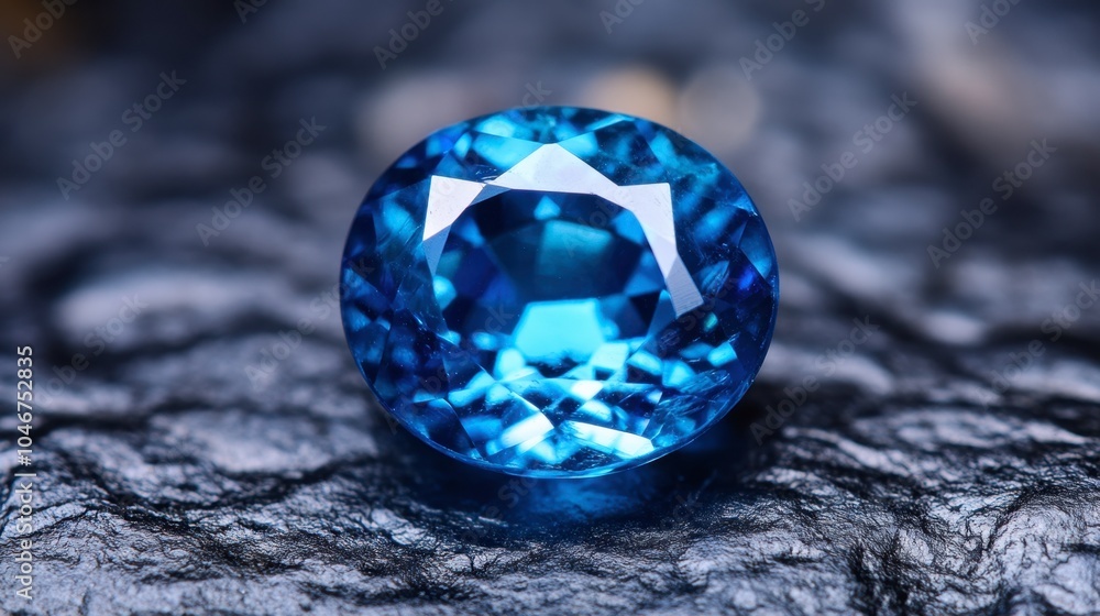 Vibrant Blue Gemstone on Dark Background Vibrant Blue Gemstone on Dark Background