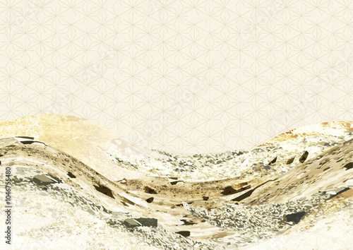 美しい和風柄　イラスト背景