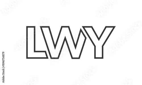 Obraz LWY logo design template with strong and modern bold text. Initial based vector logotype featuring simple and minimal typography. Trendy company identity.