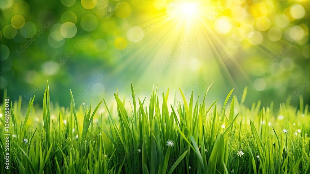 Fototapeta premium fresh green grass on spring background