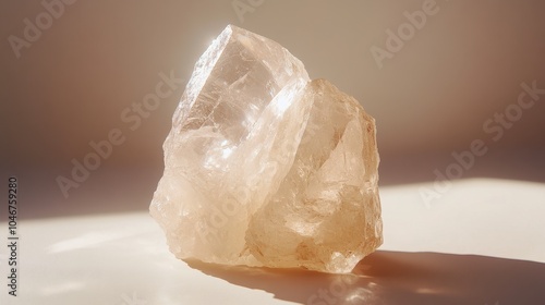 Natural Crystal on Light Background
