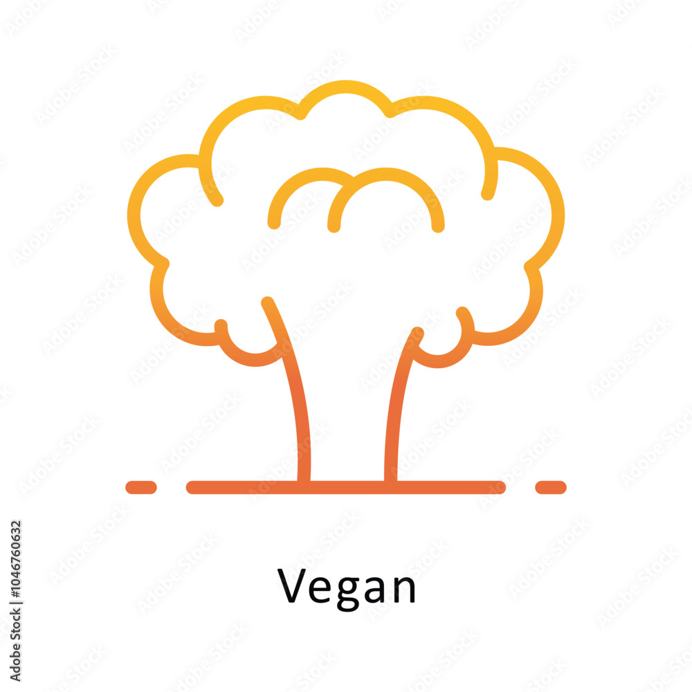 Vegan vector Outline Gradient Design icon. Cancer Symbol on White background EPS 10 File Vegan vector Outline Gradient Design icon. Cancer Symbol on White background EPS 10 File