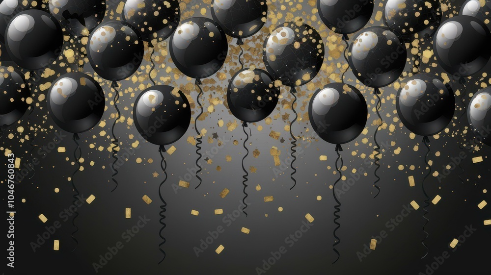 Black Gold Balloons Confetti Party Decor - Festive Celebration Supplies Birthdays, New Year's Eve, Event Planning Black Gold Balloons Confetti Party Decor - Festive Celebration Supplies Birthdays, New Year's Eve, Event Planning