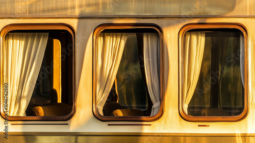 Golden Hour Train Windows 