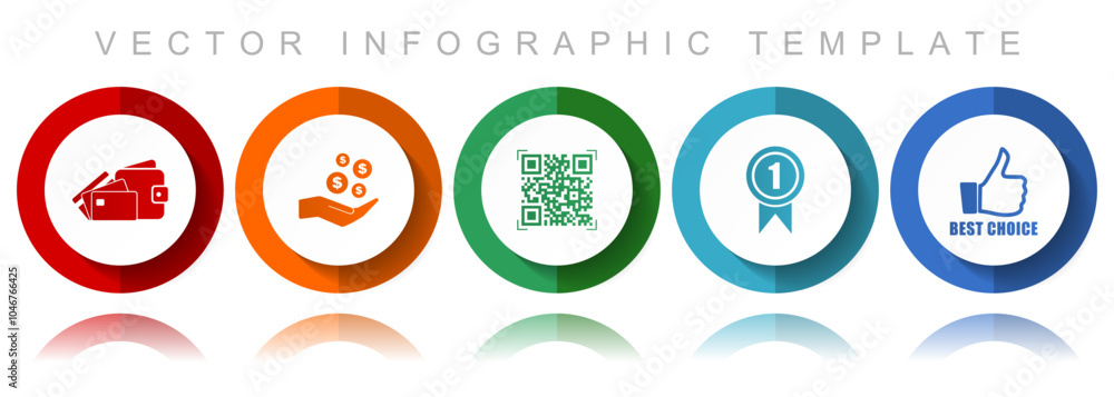 Shopping vector icon collection, miscellaneous icons such as money, wallet, qr code, badge and like sign, flat design infographic template in eps 10 Shopping vector icon collection, miscellaneous icons such as money, wallet, qr code, badge and like sign, flat design infographic template in eps 10