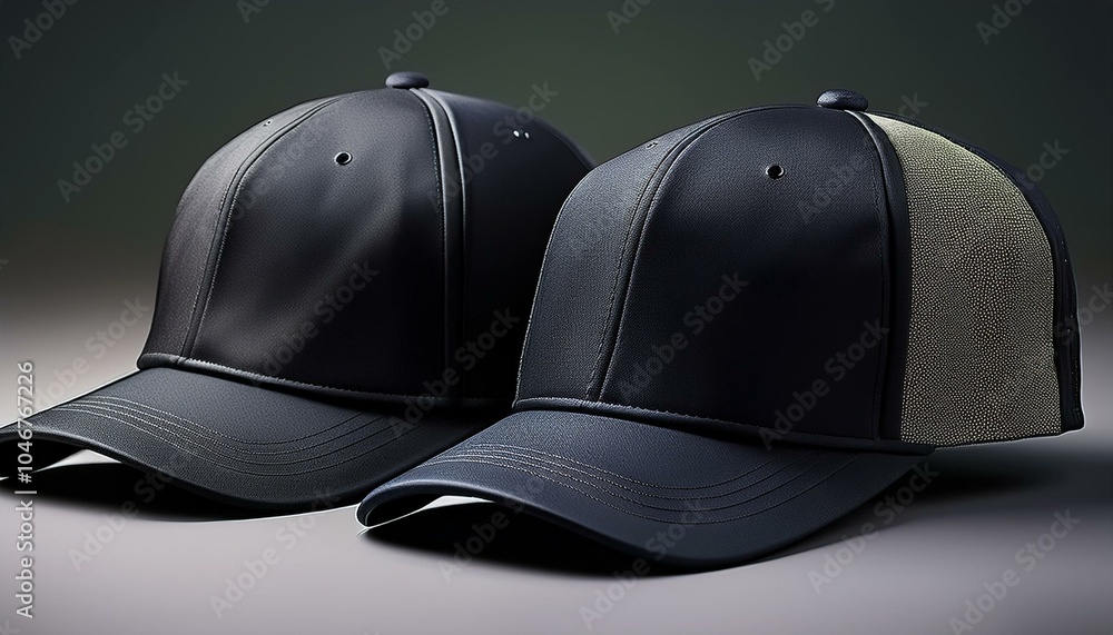 Stylish black baseball cap with mesh back Stylish black baseball cap with mesh back