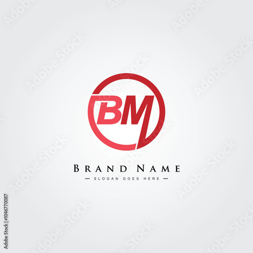 Initial BM Vector Logo - Elegant Monogram Template for letter B and M for your Business
