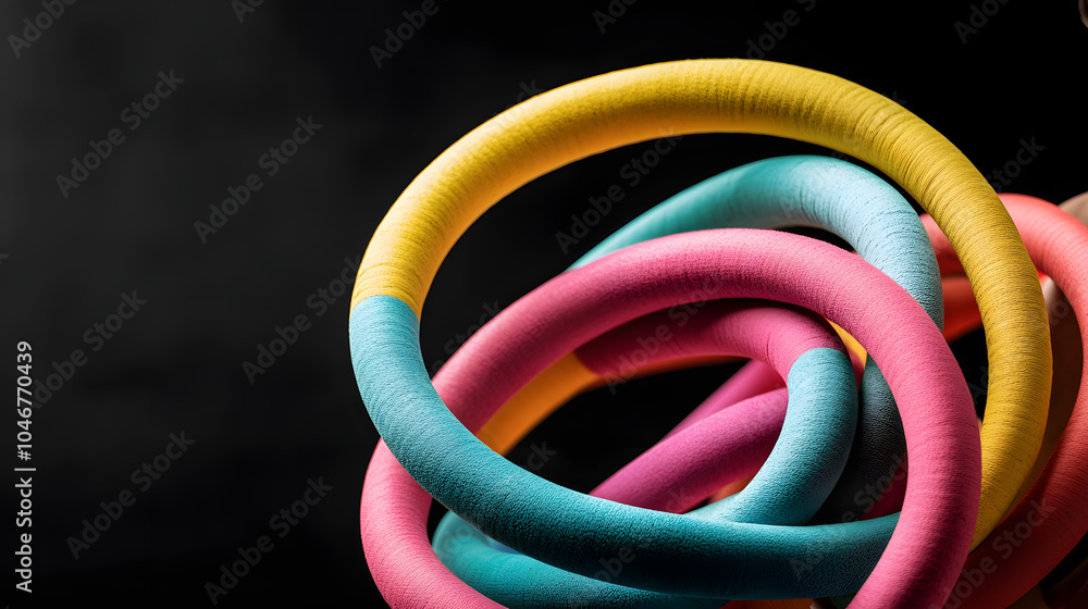 Fototapeta premium Hula Hoop Twirl: Colorful Fun!