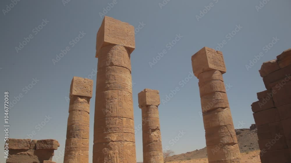Sudan, Nubia, Naga, amun temple columns Sudan, Nubia, Naga, amun temple columns