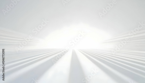 Soft White Background with Blurred Light Rays