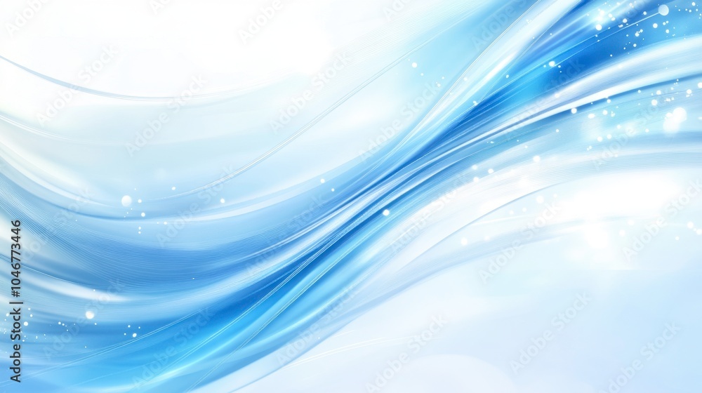 Obraz premium Soft Blue Waves Abstract Background Design